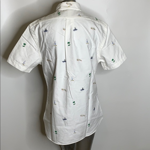 Ralph Lauren Vintage Black Label Aloha Size Medium Slim Fit Button Up - Picture 6 of 8